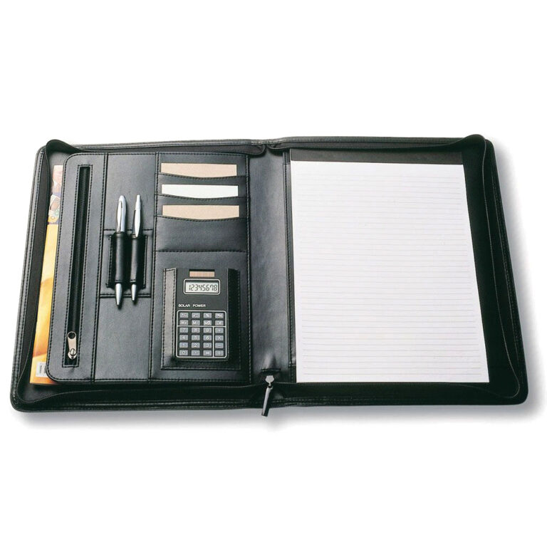 Personalise A4 Zippered Compendium with Logo | Eco Gifts