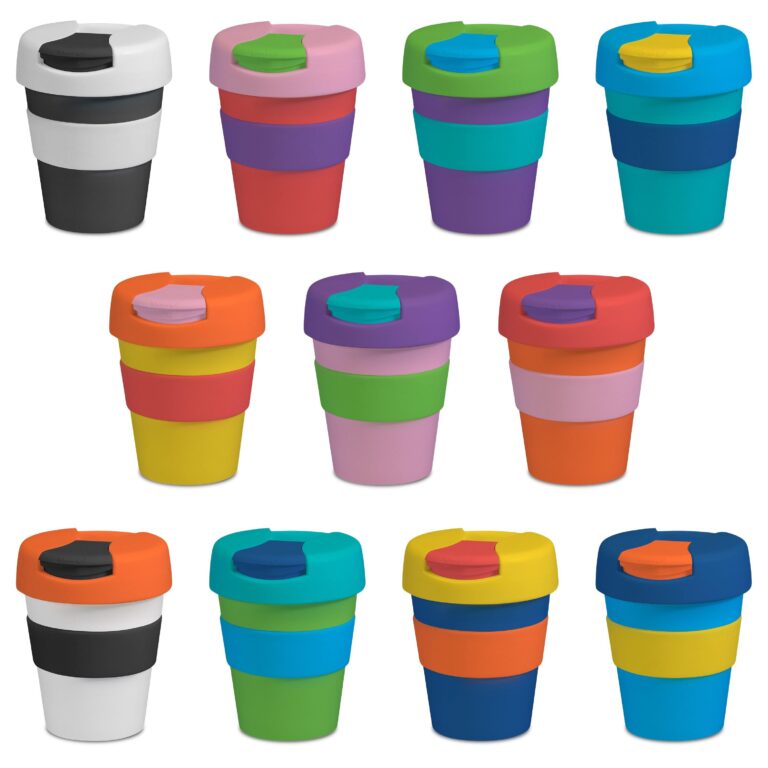 Personalise 11oz/320ml Plastic Karma Kup Plastic Flip Lid - Custom Eco Friendly Gifts Online