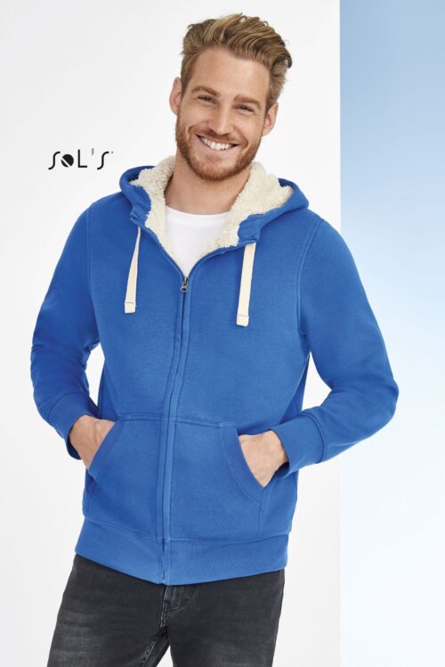 Custom Sherpa Unisex Zipped Jacket With 'sherpa' Lining with Logo