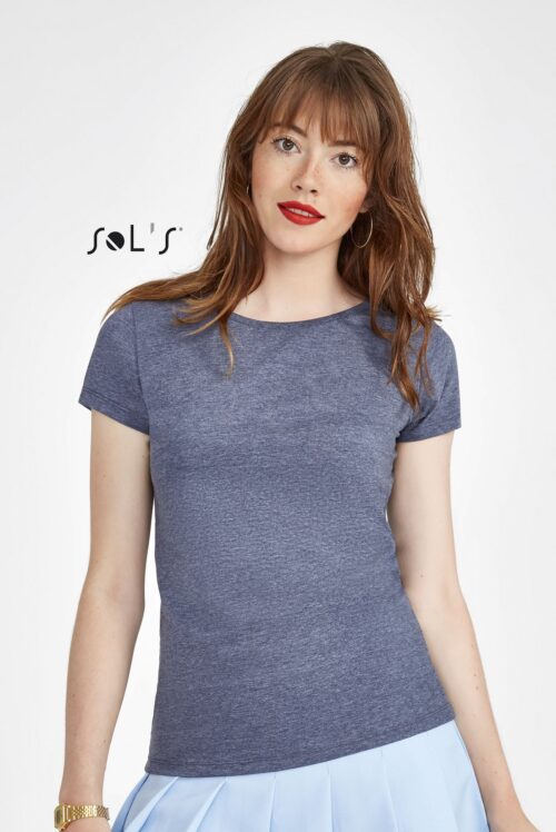 Custom Mixed Women's Round Neck T-shirt with Logo