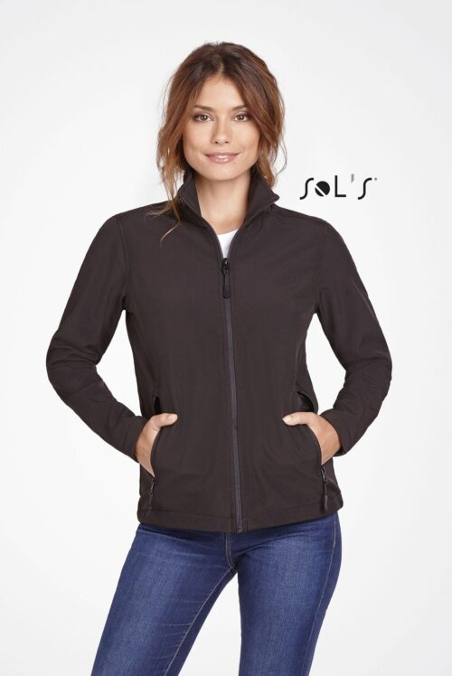 Custom Race Women's Soft Shell Zip Jacket with Logo