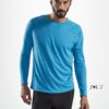 Custom Sporty Men's Long Sleeve Sports T-shirt with Logo