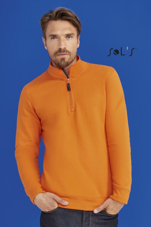 Custom Stan Men's Zip High Collar Sweatshirt with Logo