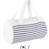 Custom Sunset Striped Jersey Duffel Bag with Logo
