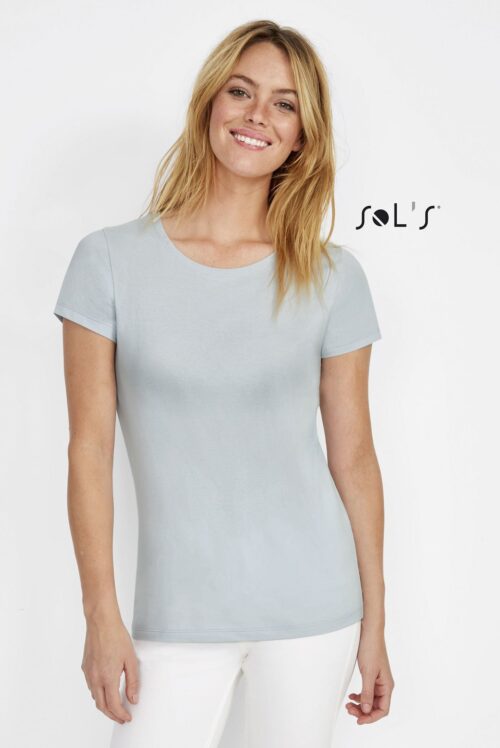 Custom Martin Women's Round-neck Fitted Jersey T-shirt with Logo