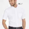 Custom Brisbane Fit Short Sleeve Oxford Men’s Shirt with Logo