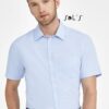 Custom Bristol Fit Short Sleeveâ Poplin Men’s Shirt with Logo