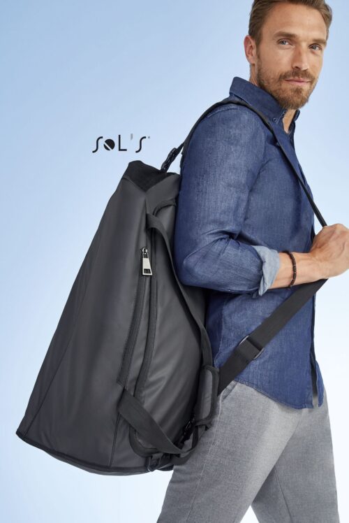 Custom Chrome Coated Canvas Sports Bag with Logo