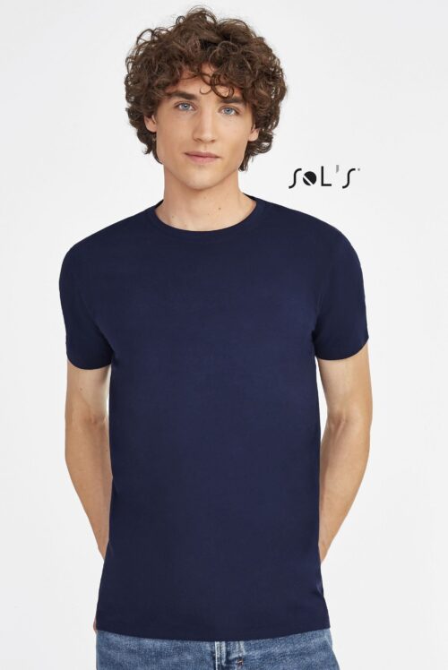 Custom Millenium Men's Round-neck T-shirt with Logo