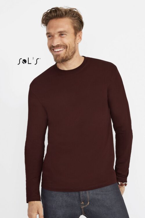 Custom Monarch Men's Round Neck Long Sleeve T-shirt with Logo