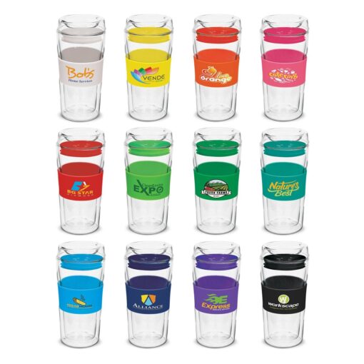 Personalise Divino Double Wall Glass Cup - Custom Eco Friendly Gifts Online