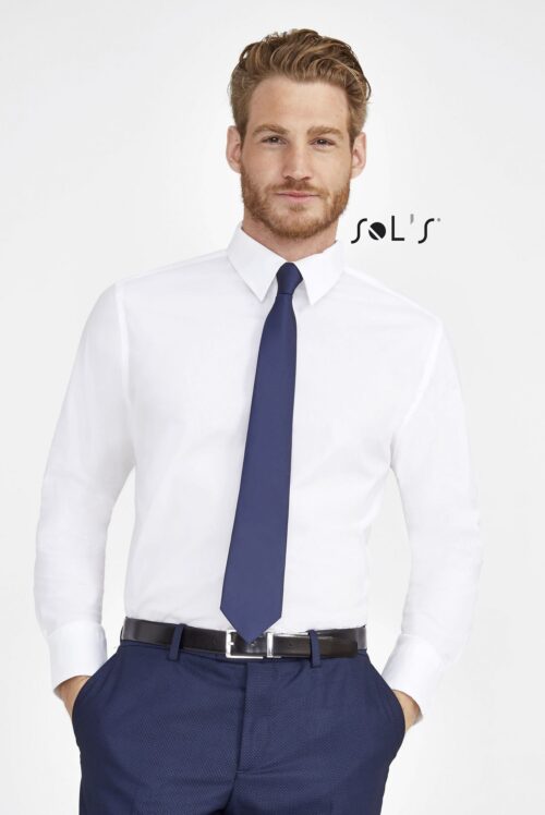 Custom Brighton Long Sleeve Stretch Men's Shirt with Logo