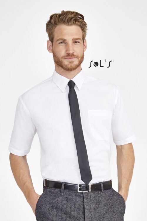 Custom Berkeley Short Sleeve Poplin Men's Shirt with Logo