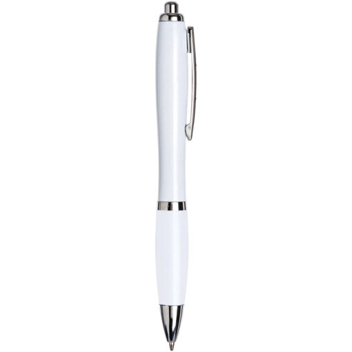 Personalise Nash Ballpoint Pen - All White with Logo | Eco Gifts