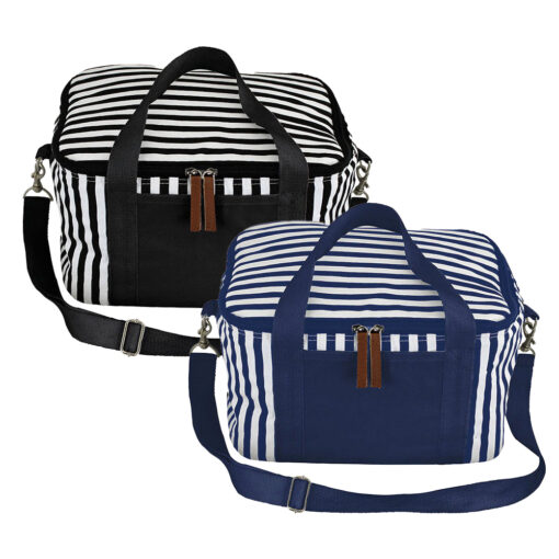 Personalise Striped Cotton Canvas Cooler with Logo | Eco Gifts