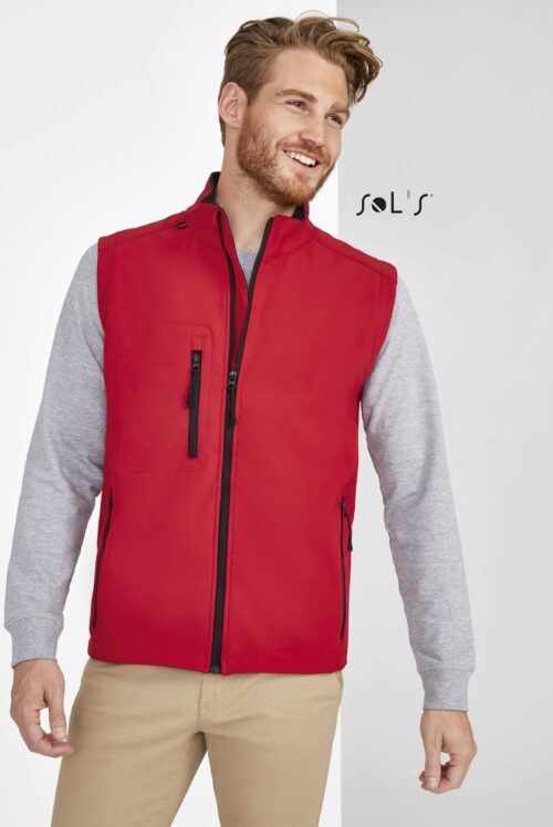 Custom Rallye Men's Sleeveless Soft Shell Jacket with Logo