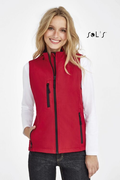 Custom Rallye Women's Sleeveless Soft Shell Jacket with Logo