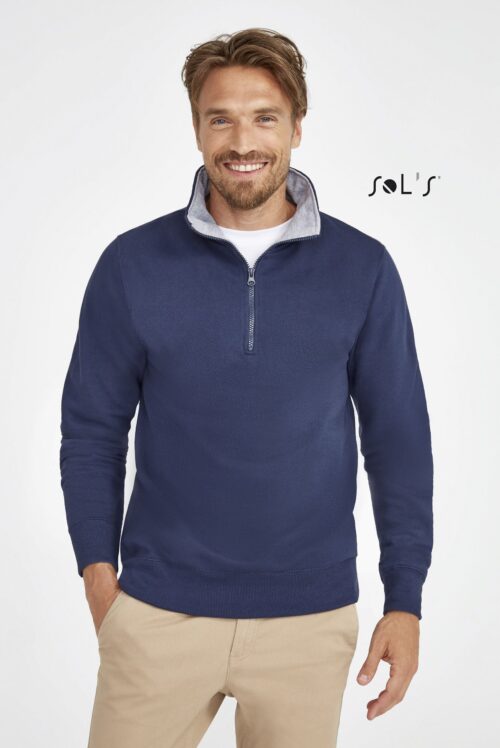 Custom Scott Men's Trucker Neck Sweatshirt (1/4 Zip) with Logo