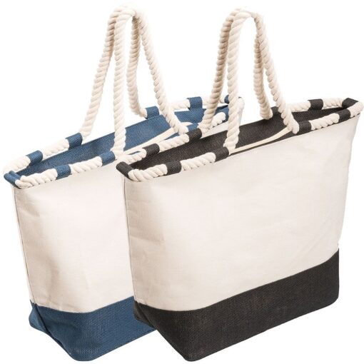 Personalise Zippered Laminated Canvas Tote Bag with Logo | Eco Gifts