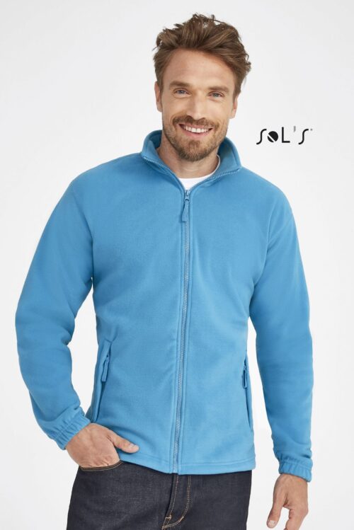 Custom North Men's Zipped Fleece Jacket with Logo