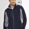 Custom Nordic Men's Two-colour Zipped Fleece Jacket with Logo
