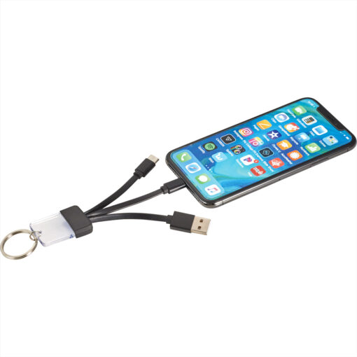 Personalise Dazzle 3-in-1 Light Up Charging Cable with Logo | Eco Gifts