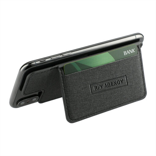 Personalise Heathered RFID Phone Wallet and Stand with Logo | Eco Gifts