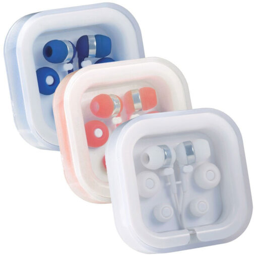 Personalise Ear Buds in Case Organiser with Logo | Eco Gifts