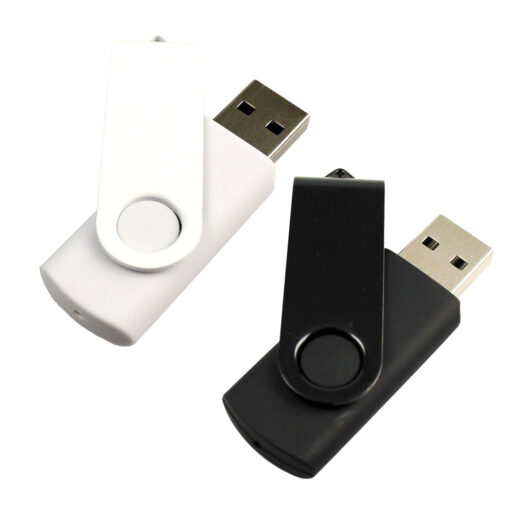 Personalise Rotate USB Lacquered Clip - 8GB with Logo | Eco Gifts