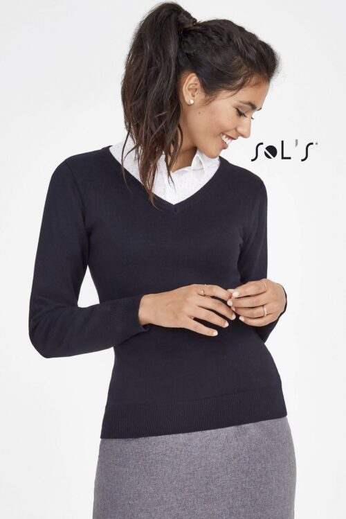 Custom Galaxy Women's  V-neck Sweater with Logo