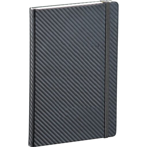 Personalise Ambassador Carbon Fibre 5 x 7 JournalBook with Logo | Eco Gifts