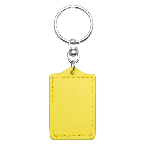 Personalise Bonded Leather Keyring with Logo | Eco Gifts