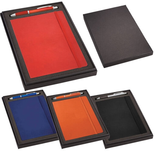 Personalise Gift Set with 9196 Journal & 4101 Nash Pen with Logo | Eco Gifts