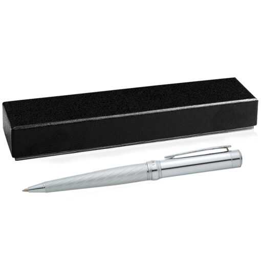 Personalise Scriptura Striation Ballpoint Pen with Logo | Eco Gifts