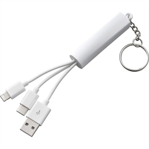 Personalise Route Light Up Logo 3-in-1 Cable with Logo | Eco Gifts