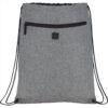 Personalise Graphite Drawstring Sportspack w/ Earbud with Logo | Eco Gifts