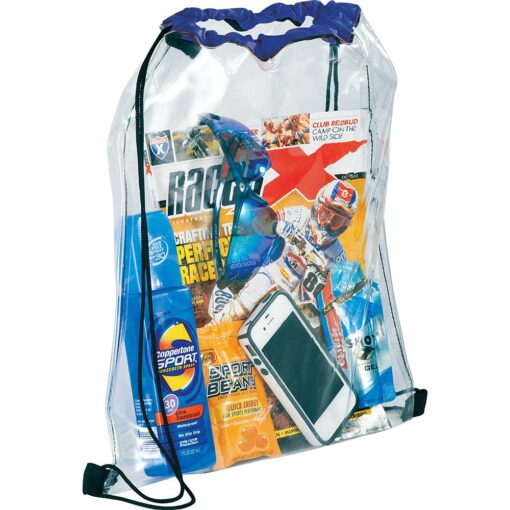 Personalise Rally Clear Drawstring Sportspack with Logo | Eco Gifts