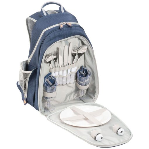 Personalise Trekk™ Compact Two Person Picnic Backpack with Logo | Eco Gifts