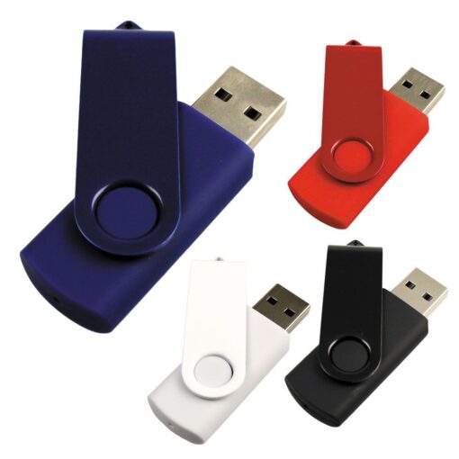 Personalise Rotate USB Lacquered Clip - 4GB with Logo | Eco Gifts