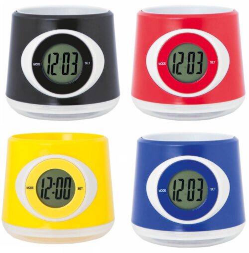 Custom Pot Desk Clock Zelmo with Logo