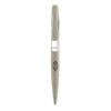 Beige sleek rollerball pen with silver accents