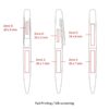 Diagram showing pad printing zones on a pen