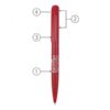 Red promotional pen labelled 'British Virgin Islands'
