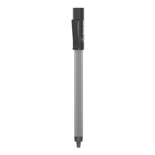 Black and silver mechanical pencil isolated on white