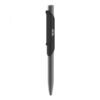 Sleek grey stylus with black clip and logo