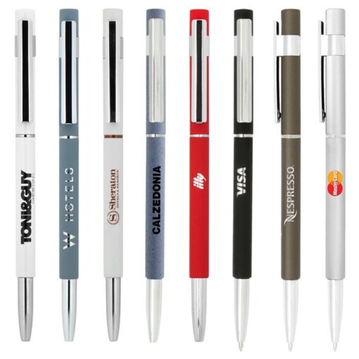 Assorted branded pens including Toni&Guy and Nespresso.