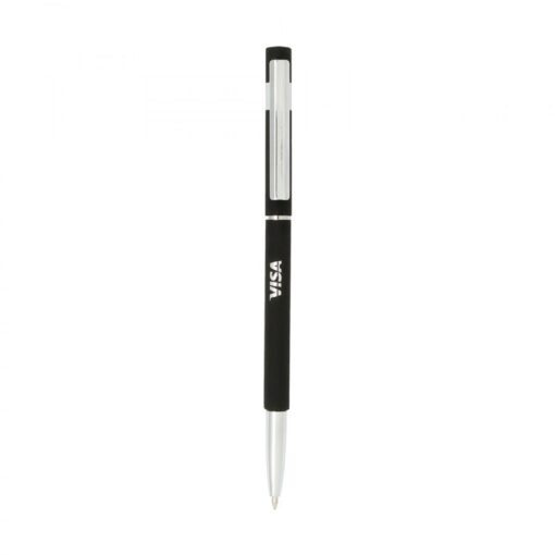 Black and silver V5A branded retractable pen