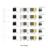 Color chart with standard and customizable options