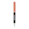 Orange and black branded ballpoint pen