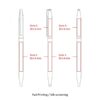 Diagram showing printable areas on pens for custom branding